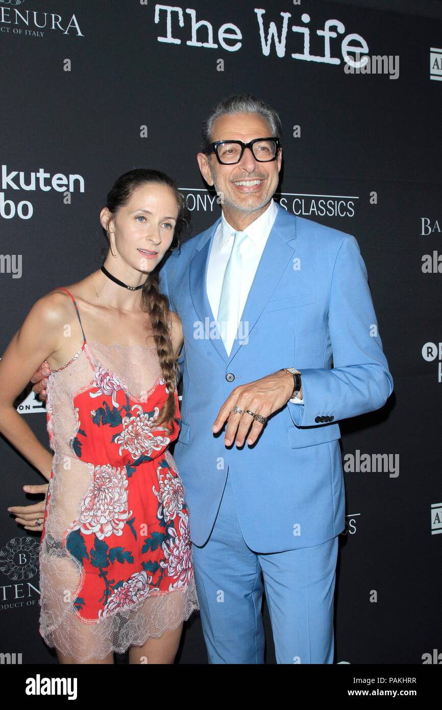 West Hollywood Ca 23rd July 2018 Emilie Livingston Jeff Goldblum At Arrivals For The Wife Premiere