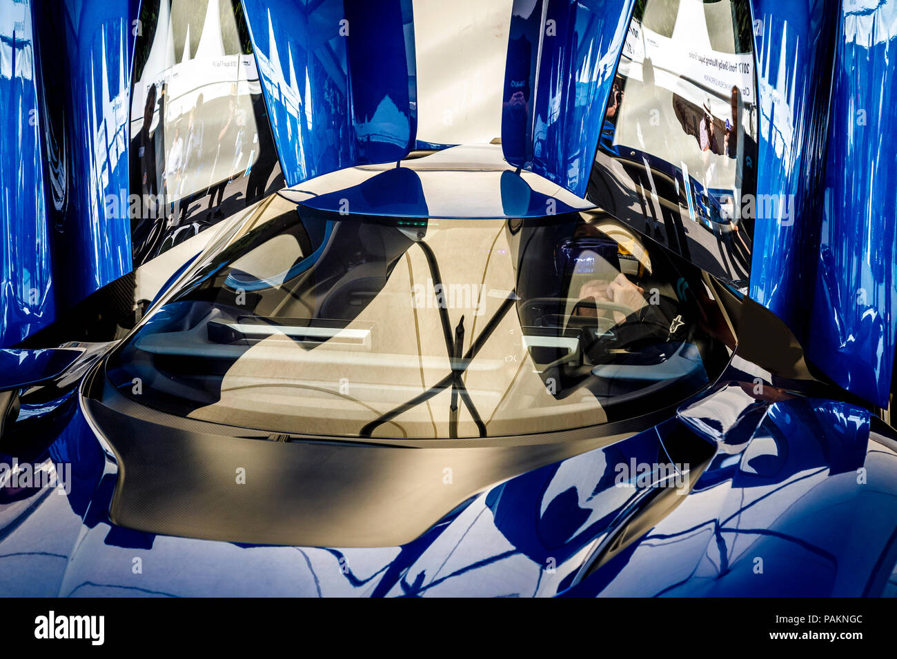 2018 NIO EP9 Electric Supercar detail abstract at the 2018 Goodwood Festival of Speed, Sussex, UK. Stock Photo
