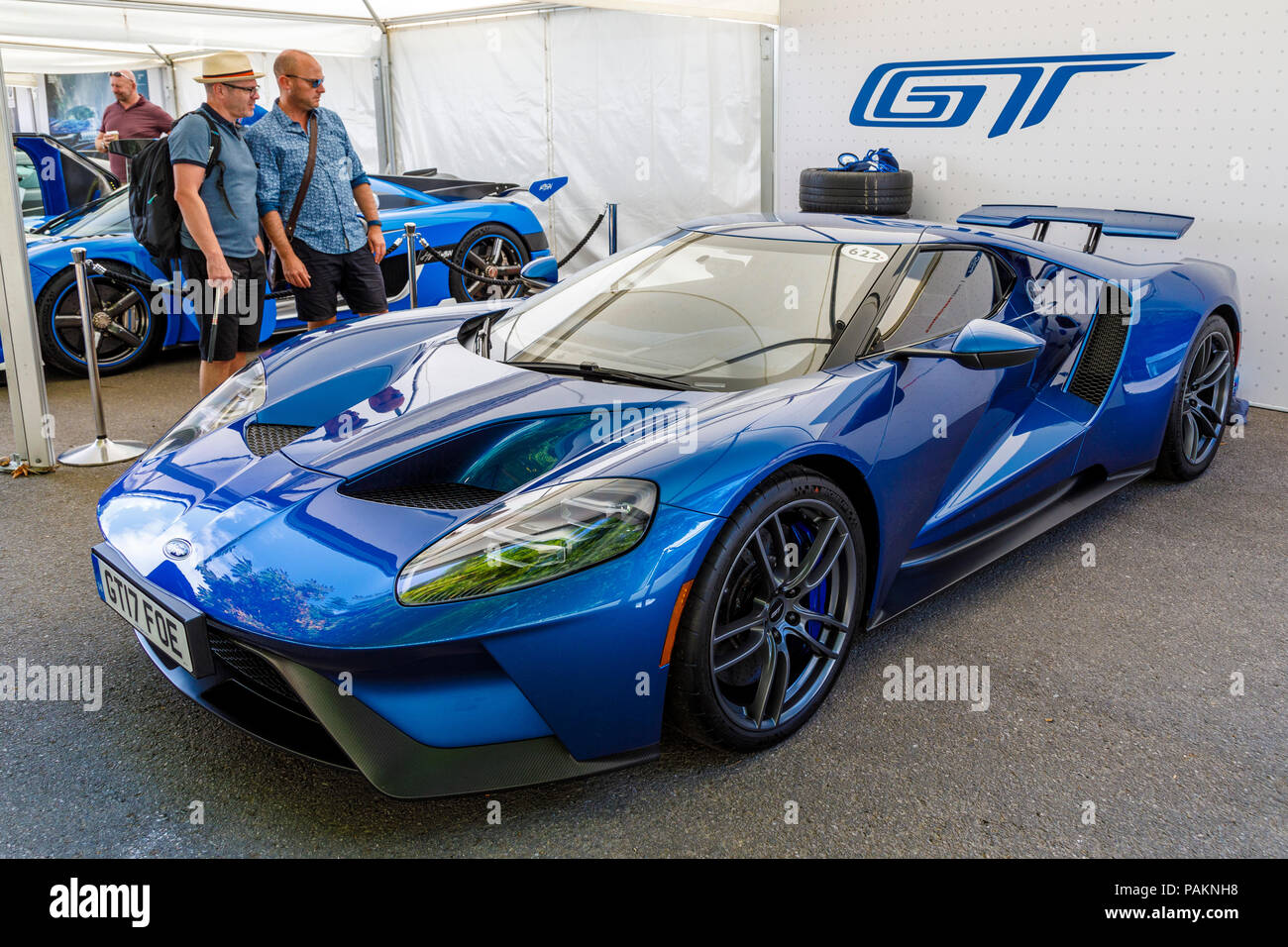 2018 Ford GT supercar on static display at the 2018 Goodwood Festival of Speed, Sussex, UK. Stock Photo