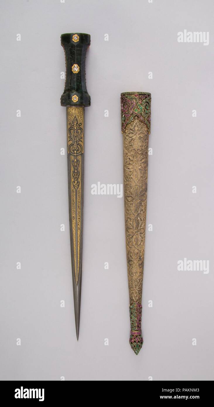 Dagger with Sheath. Culture: Turkish. Dimensions: L. with sheath 20 3/4 in.  (52.7 cm); L. without sheath 19 1/16 in. (48.4 cm); L. of blade 14 5/8 in.  (37.1 cm); W. 1