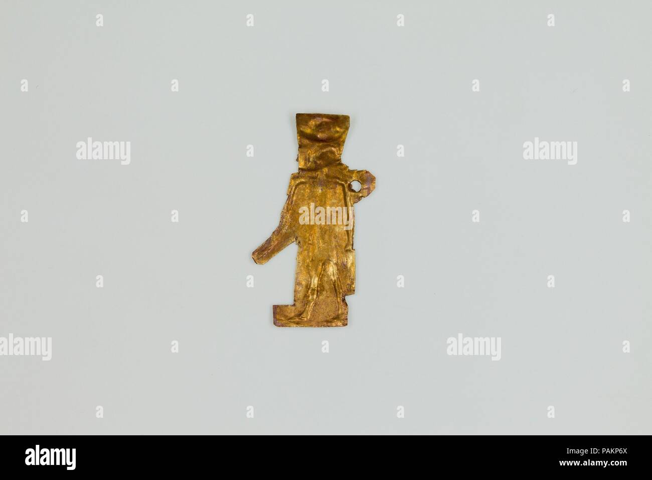 Khonsu amulet. Dimensions: l. 2.3 cm (7/8 in.) × h. 1.3 cm (1/2 in.). Dynasty: Dynasty 26-29. Date: 664-380 B.C.. Museum: Metropolitan Museum of Art, New York, USA. Stock Photo