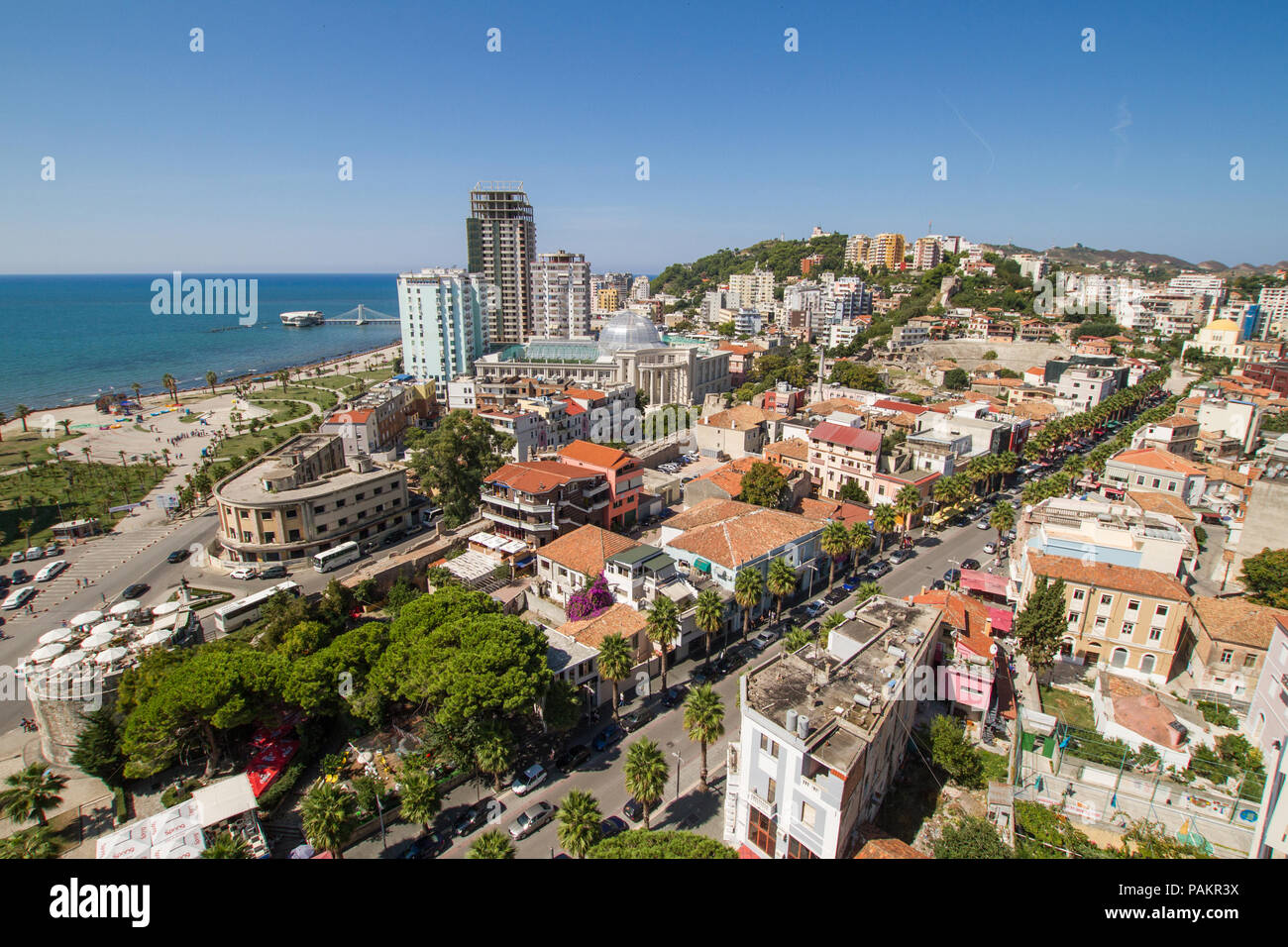 Albania, Durres city, city view from the top Stock Photo Alamy