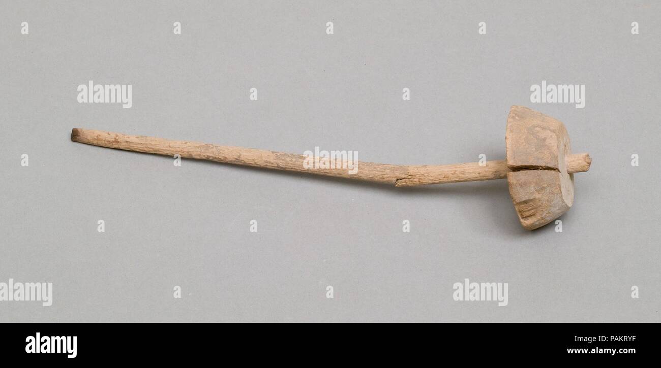 Spindle. Dimensions: l. 22 cm (8 11/16 in). Dynasty: Dynasty 19-20. Date: ca. 1295-1070 B.C.. Museum: Metropolitan Museum of Art, New York, USA. Stock Photo