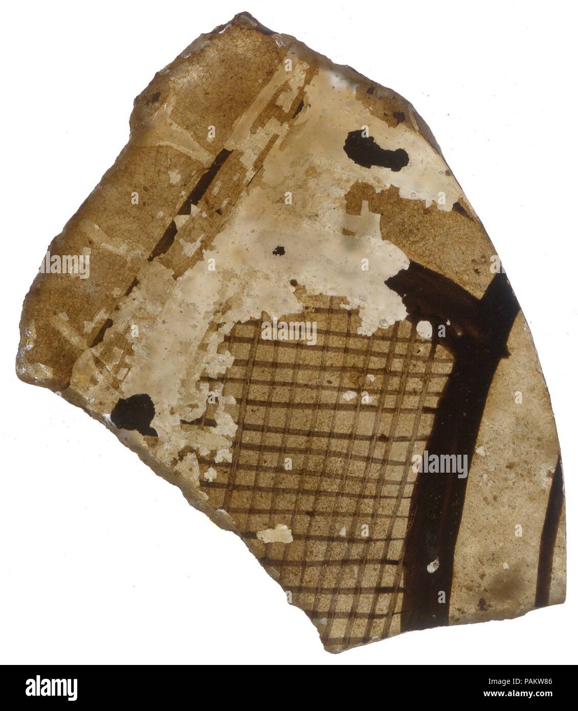 Fragment. Culture: Crusader. Dimensions: 2 13/16 × 2 3/16 × 1/4 in. (7.2 × 5.6 × 0.6 cm). Date: 13th century. Museum: Metropolitan Museum of Art, New York, USA. Stock Photo