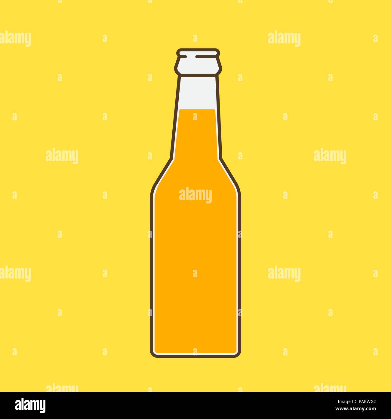 Download Beer Bottle Icon Mock Up Glass Beer Lemonade Clean Bottle Symbol Template Logo Isolated Vector Illustration Stock Vector Image Art Alamy