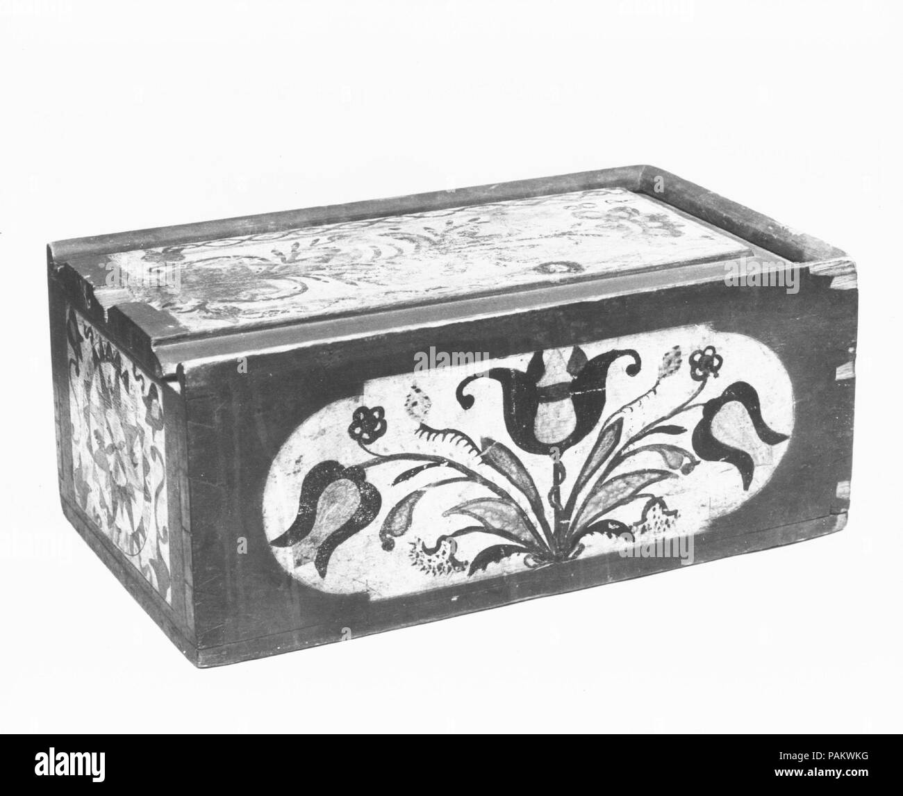 Candle Box. Culture: American. Dimensions: 6 1/2 x 15 x 9 1/2 in. (16.5 x 38.1 x 24.1 cm). Date: 1783. Museum: Metropolitan Museum of Art, New York, USA. Stock Photo
