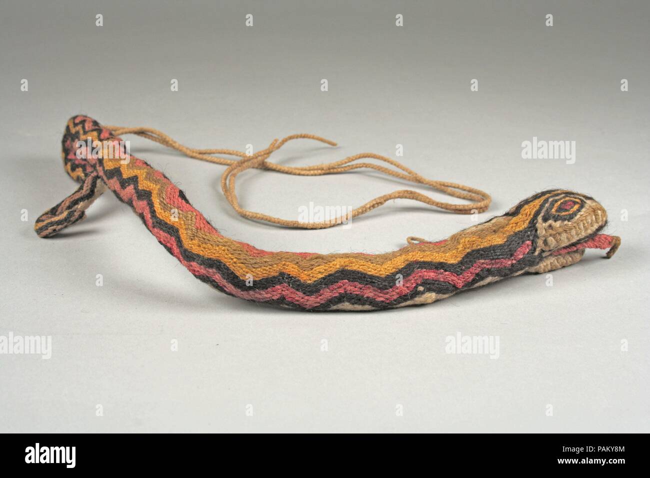 Serpent ornament. Culture: Inca (?). Dimensions: Length (w/tie) 34 in.. Date: A.D. 1450-1532. Museum: Metropolitan Museum of Art, New York, USA. Stock Photo