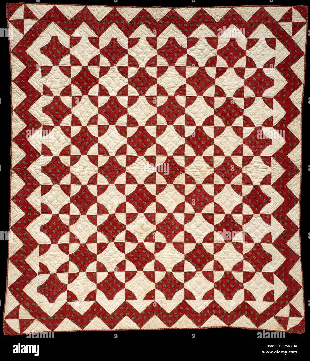 Crib Quilt Mill Wheel Pattern Culture American Dimensions 44