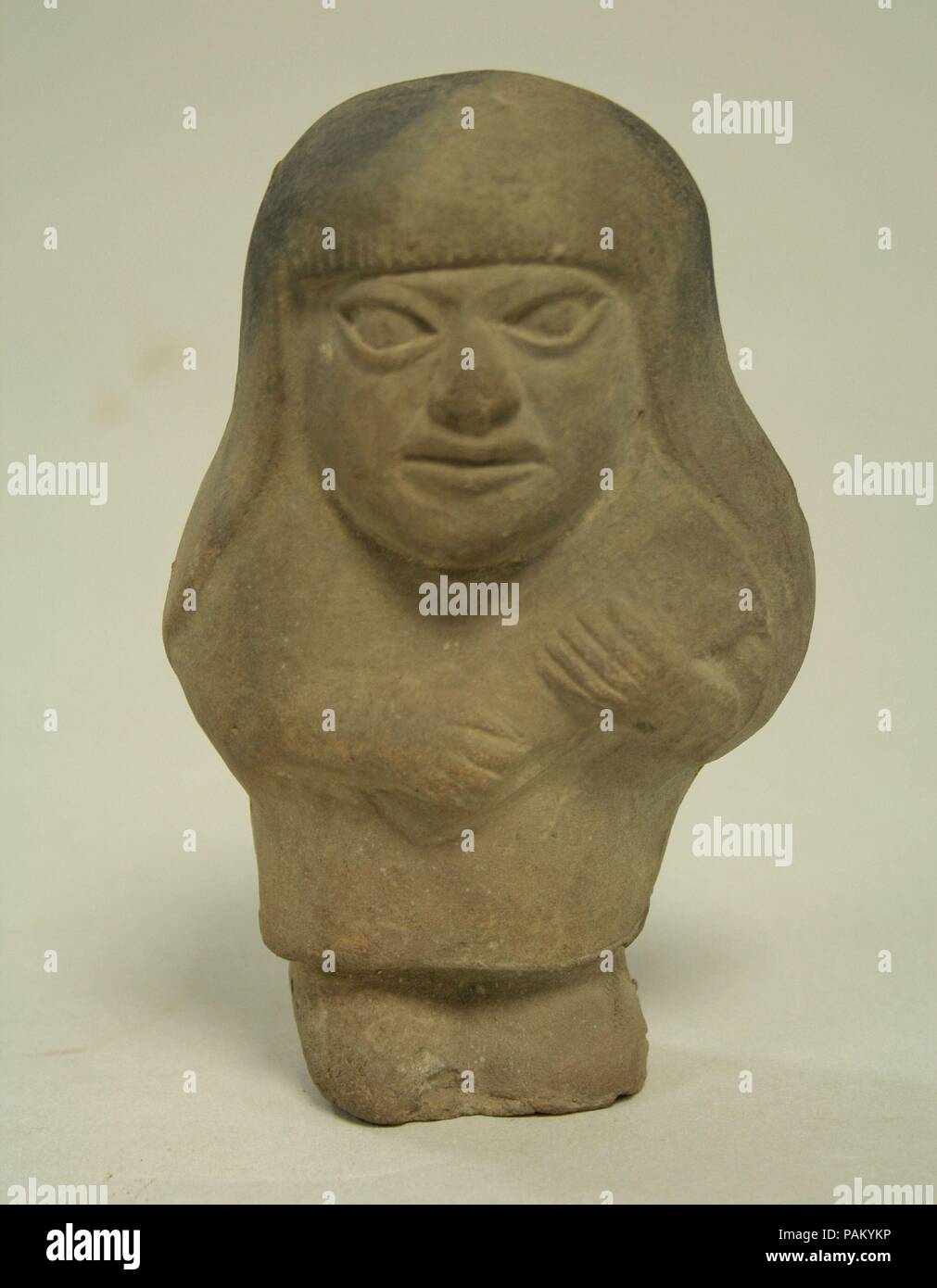 Standing Ceramic Figure. Culture: Moche. Dimensions: H x W: 4 3/4 x 3in. (12.1 x 7.6cm). Date: 3rd-5th century. Museum: Metropolitan Museum of Art, New York, USA. Stock Photo