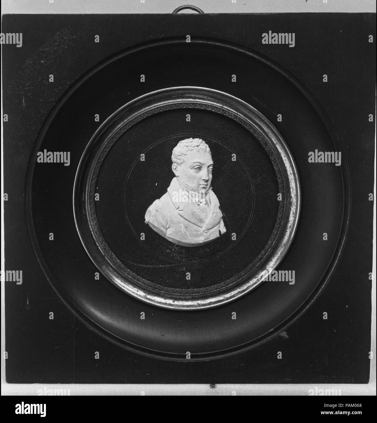 Plaque of the Marquis de Lafayette. Dimensions: Diam. 1 1/2 in. (3.8 cm). Date: 1800-1883. Museum: Metropolitan Museum of Art, New York, USA. Stock Photo