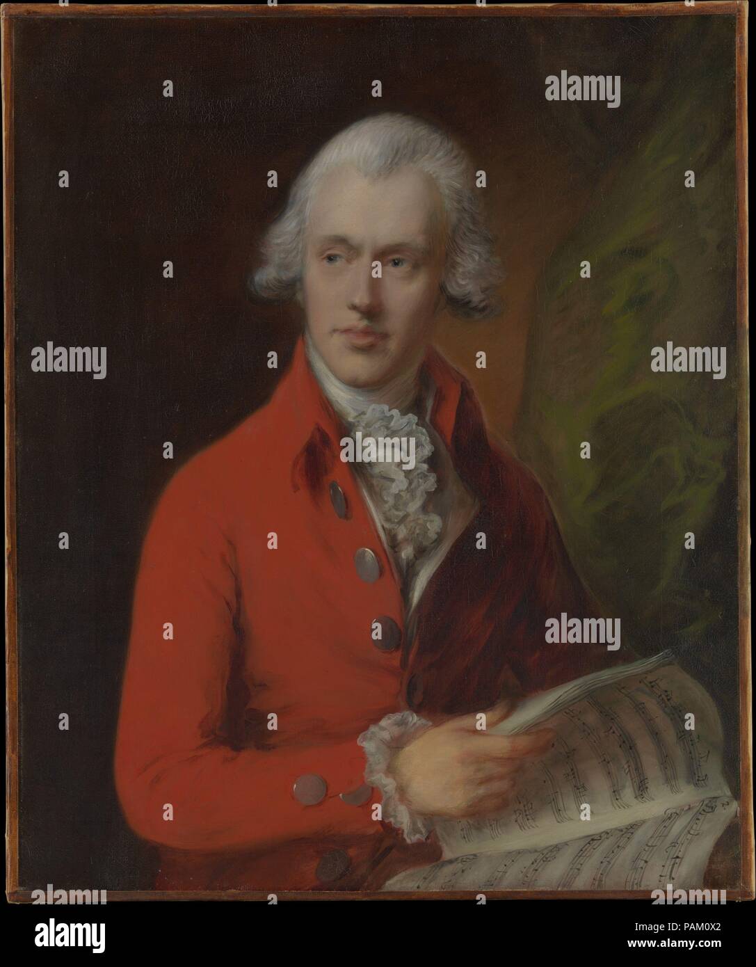 Charles Rousseau Burney (1747-1819). Artist: Thomas Gainsborough (British, Sudbury 1727-1788 London). Dimensions: 30 1/4 x 25 1/8 in. (76.8 x 63.8 cm). Date: ca. 1780.  The sitter was a nephew and pupil of the celebrated musicologist Dr. Charles Burney. In 1770 he married Dr. Burney's oldest daughter, Esther, called Hetty, whom he had known since childhood. C. R. Burney was a composer as well as a virtuoso musician. He and his wife are reported to have played brilliantly together on the harpsichord. Museum: Metropolitan Museum of Art, New York, USA. Stock Photo