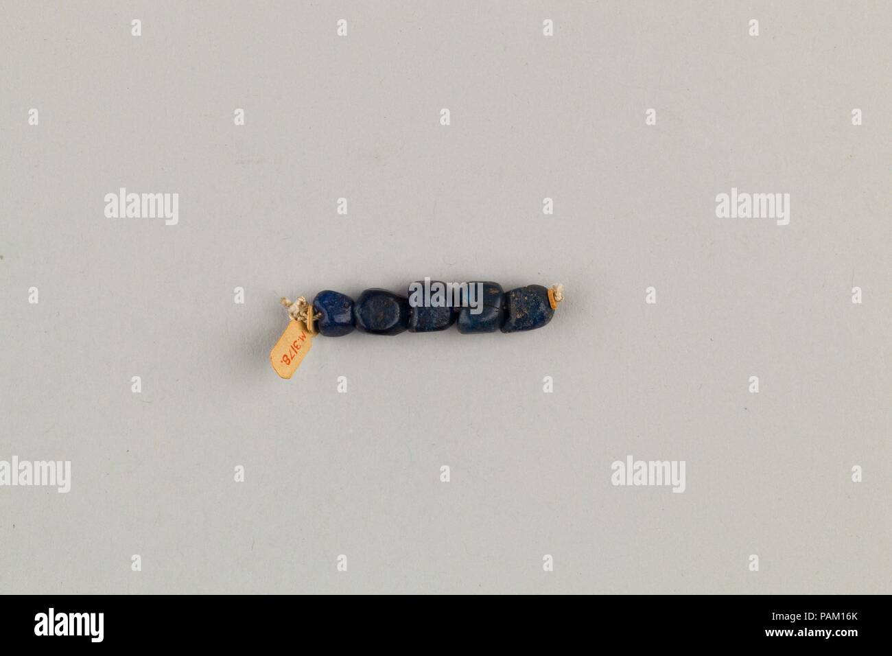 String of 5 four-sided beads. Dimensions: L. 3.3 cm (1 5/16 in.). Date: 30 B.C.-A.D. 364. Museum: Metropolitan Museum of Art, New York, USA. Stock Photo
