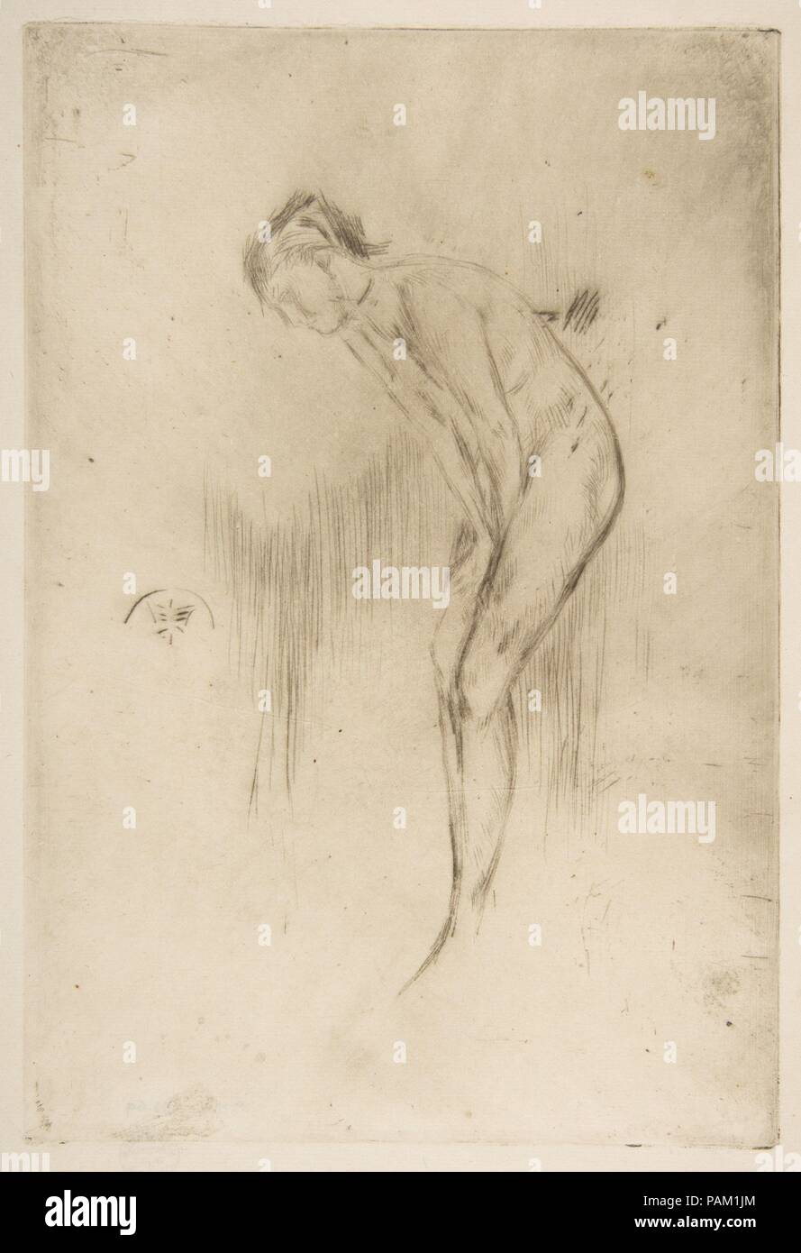 Tillie: a Model (Tillie Gilchrist). Artist: James McNeill Whistler (American, Lowell, Massachusetts 1834-1903 London). Dimensions: Plate: 9 3/16 × 6 1/4 in. (23.4 × 15.9 cm)  Sheet: 12 15/16 × 8 3/8 in. (32.8 × 21.2 cm). Date: 1873. Museum: Metropolitan Museum of Art, New York, USA. Stock Photo
