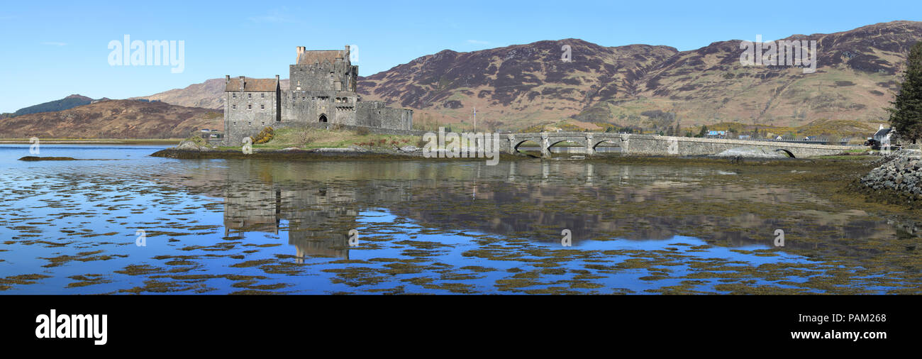 Eilean Donan Castle - Panorama Stock Photo
