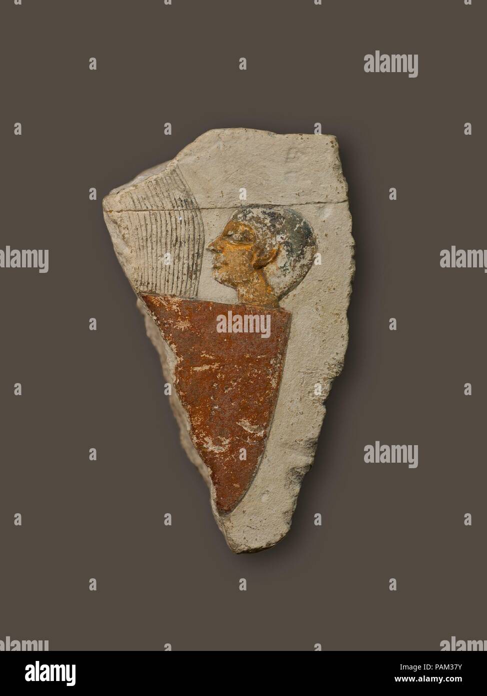 Fragment of relief. Dimensions: h. 10.5 cm (4 /18 in); w. 6.5 cm (2 9/16 in). Dynasty: Dynasty 12. Reign: reign of Amenemhat I. Date: ca. 1981-1952 B.C.. Museum: Metropolitan Museum of Art, New York, USA. Stock Photo