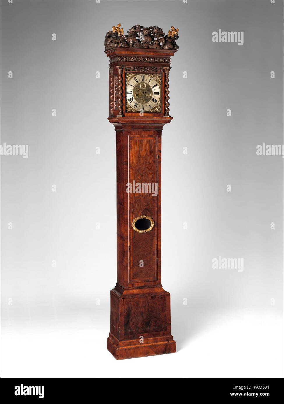 Longcase clock with calendar and alarm. Culture Dutch, Amsterdam