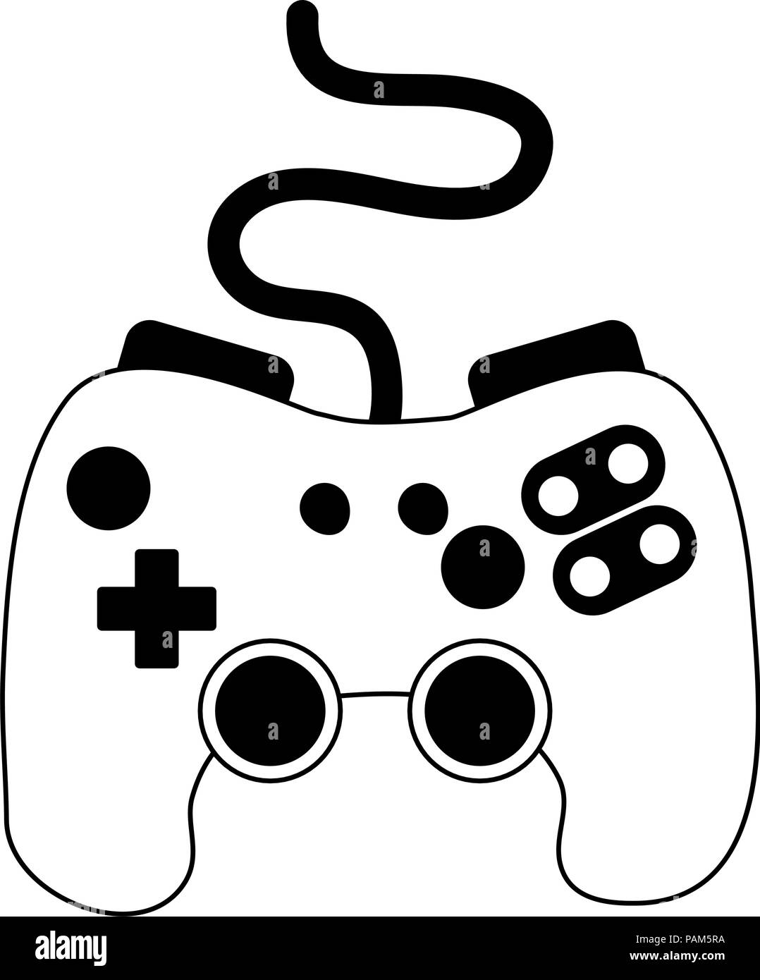 Modern console gamepad in black and white Stock Vector Image & Art - Alamy