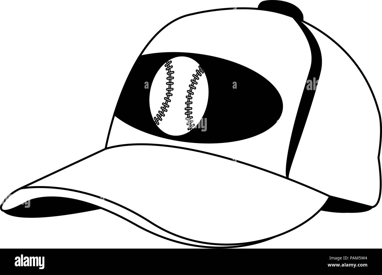 Baseball sport hat in black and white Stock Vector Image & Art - Alamy