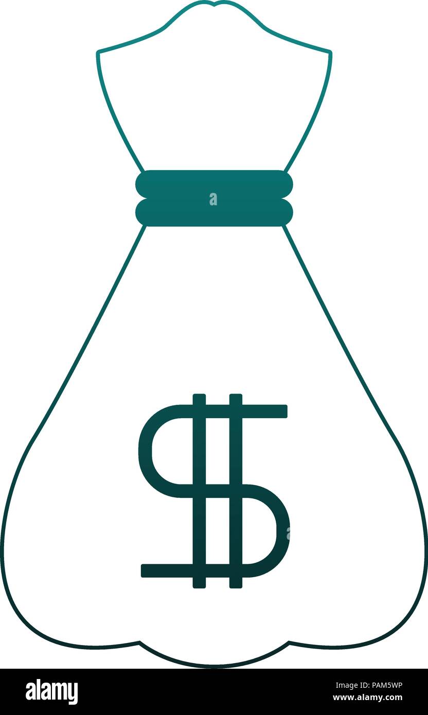 Money bag isolated blue lines Stock Vector Image & Art - Alamy