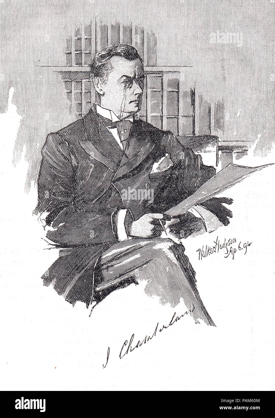 Joseph Chamberlain, 1836-1914, British statesman, radical Liberal Stock Photo