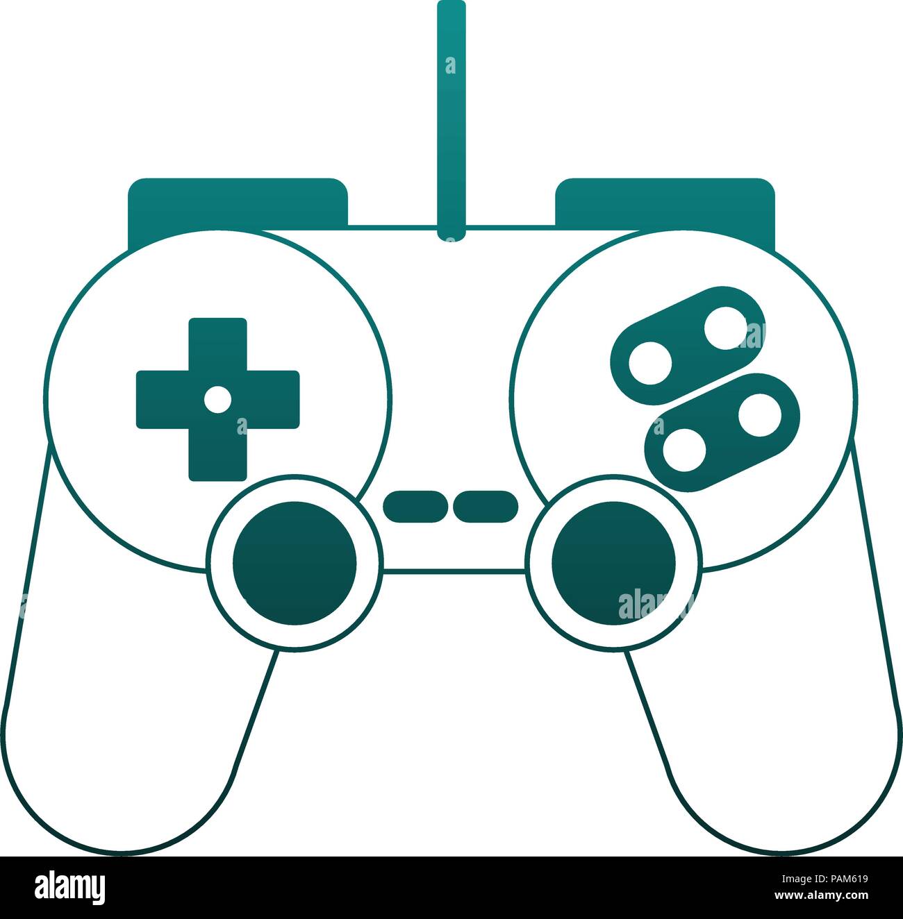 Modern console gamepad blue lines Stock Vector Image & Art - Alamy