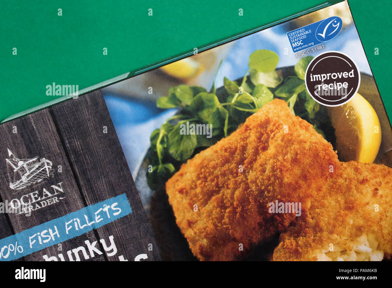 Cod Fillets Package With Msc Certified Sustainable Food Logo Uk