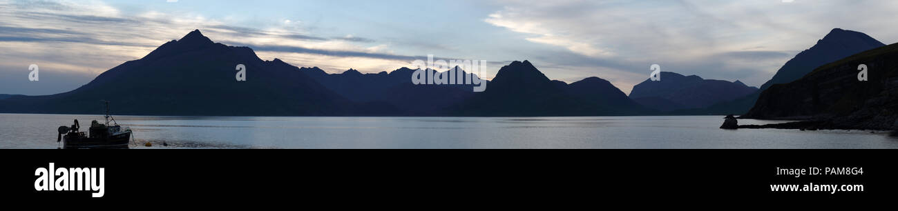 Elgol Sunset - Panorama Stock Photo