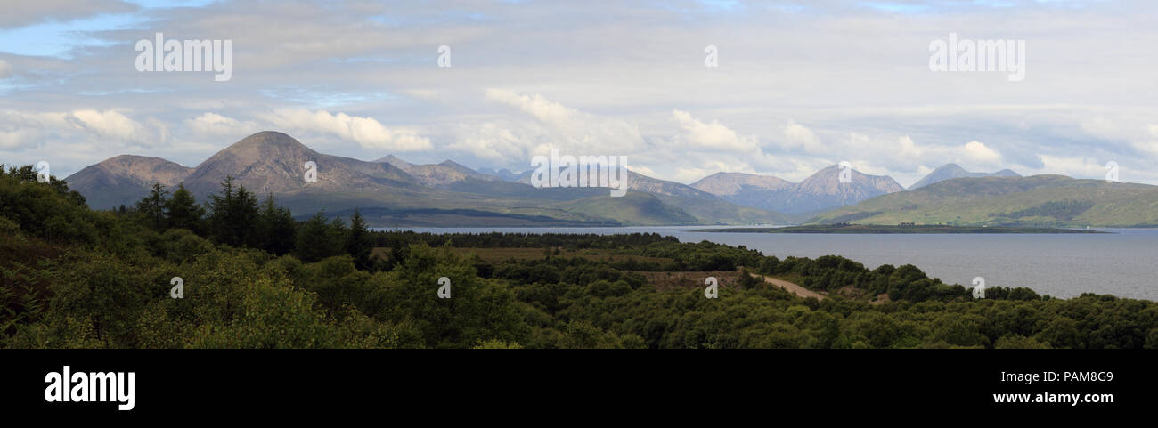 Cuillins Mountain Range - Panorama Stock Photo