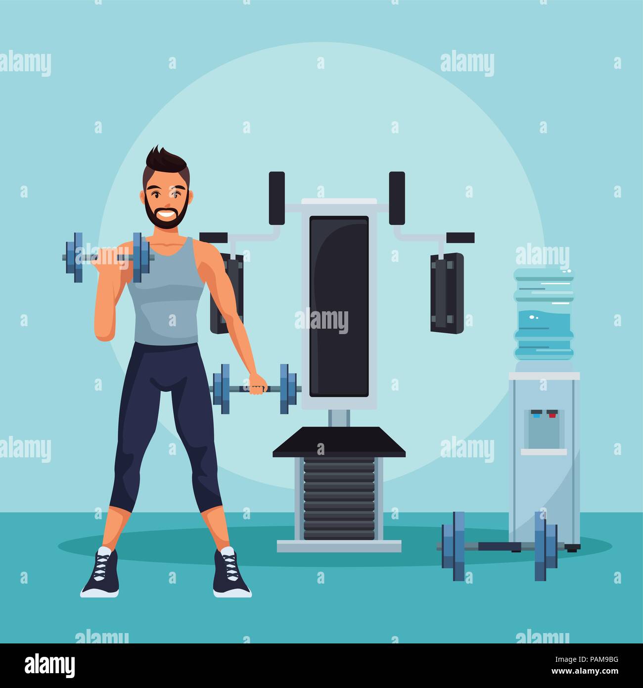 Young and fitness man Stock Vector Image & Art - Alamy