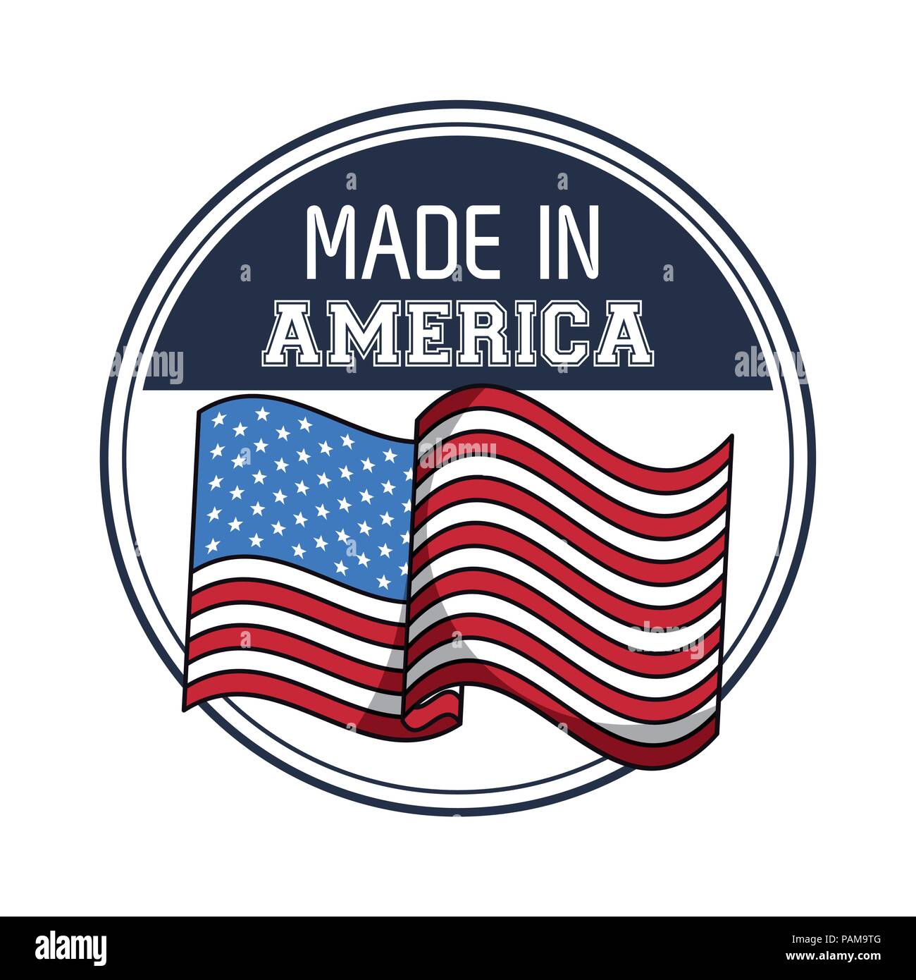 Made in USA emblem Stock Vector Image & Art Alamy