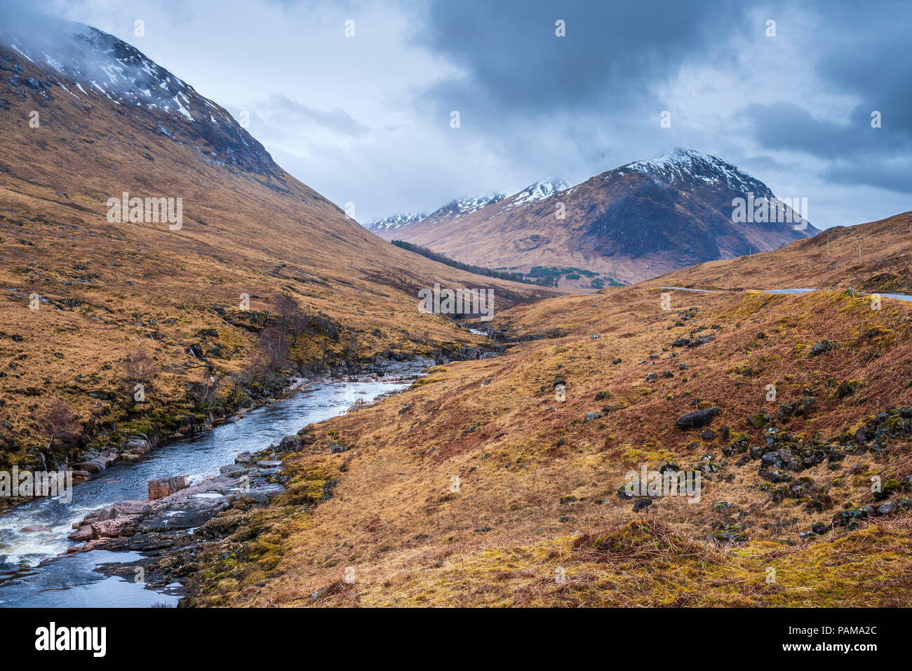 Glen Etive, Argyll, Highlands, Scotland, United Kingdom, Europe. Stock Photo