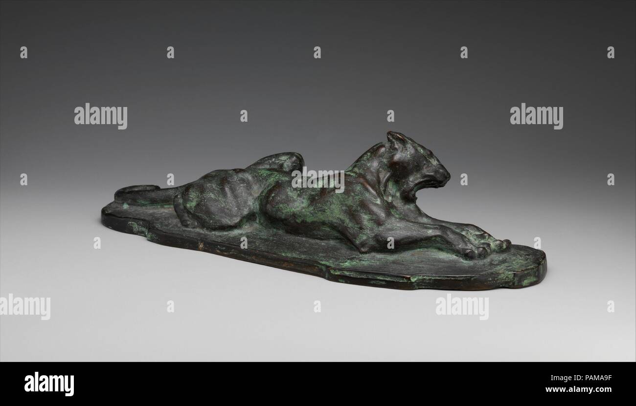 Snarling Jaguar. Artist: Arthur Putnam (American, Waveland, Mississippi 1873-1930 Ville d'Avray). Dimensions: 2 3/4 x 11 3/4 x 3 3/4 in. (7 x x cm). Date: 1906, cast 1909. Putnam Snarling Jaguar. Artist: Arthur Putnam (American, Waveland, Mississippi 1873-1930 Ville d'Avray). Dimensions: 2 3/4 x 11 3/4 x 3 3/4 in. (7 x x cm). Date: 1906, cast 1909. Putnam