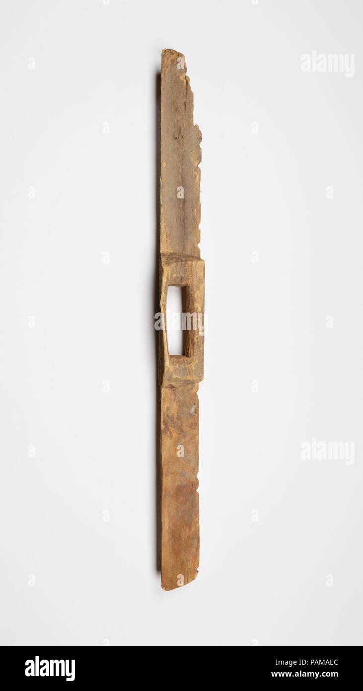 Shield handle. Dimensions: L. 82 cm (32 5/16 in.). Dynasty: Dynasty 11-18. Date: ca. 2124-1504 B.C.. Museum: Metropolitan Museum of Art, New York, USA. Stock Photo