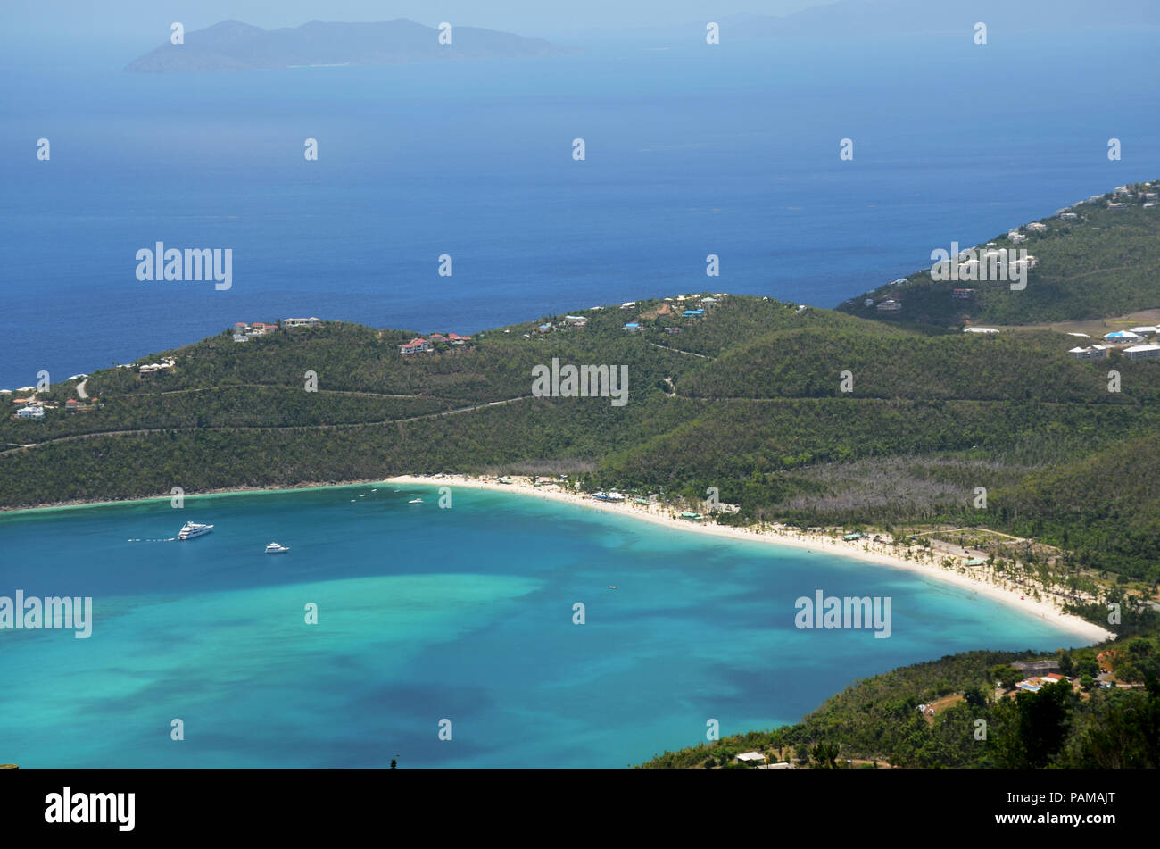 Aerial view of Magens Bay in St. Thomas Virgin Island Stock Photo Alamy