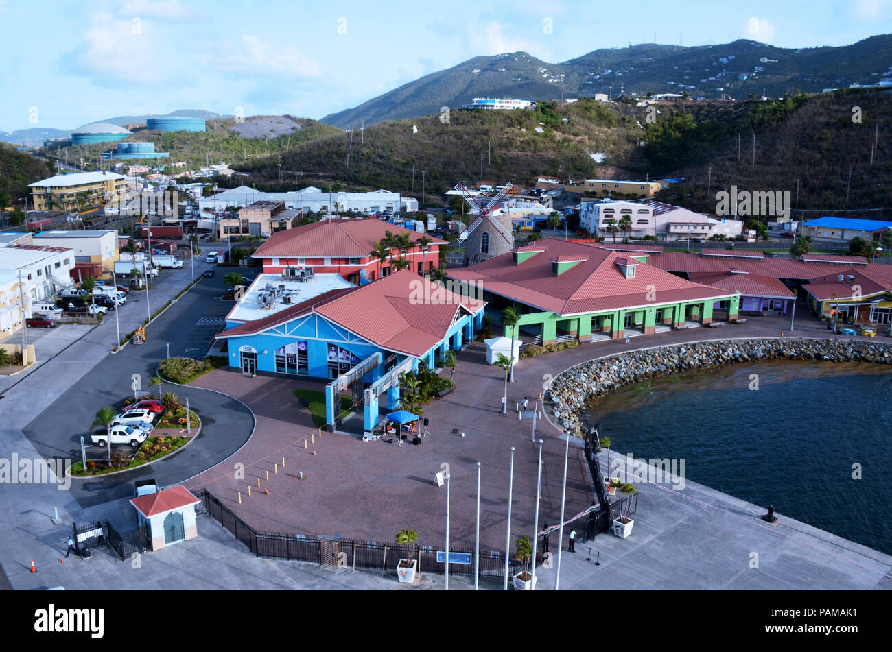 Charlotte Amalie, St. Thomas USVI cruise ship port view Stock Photo Alamy