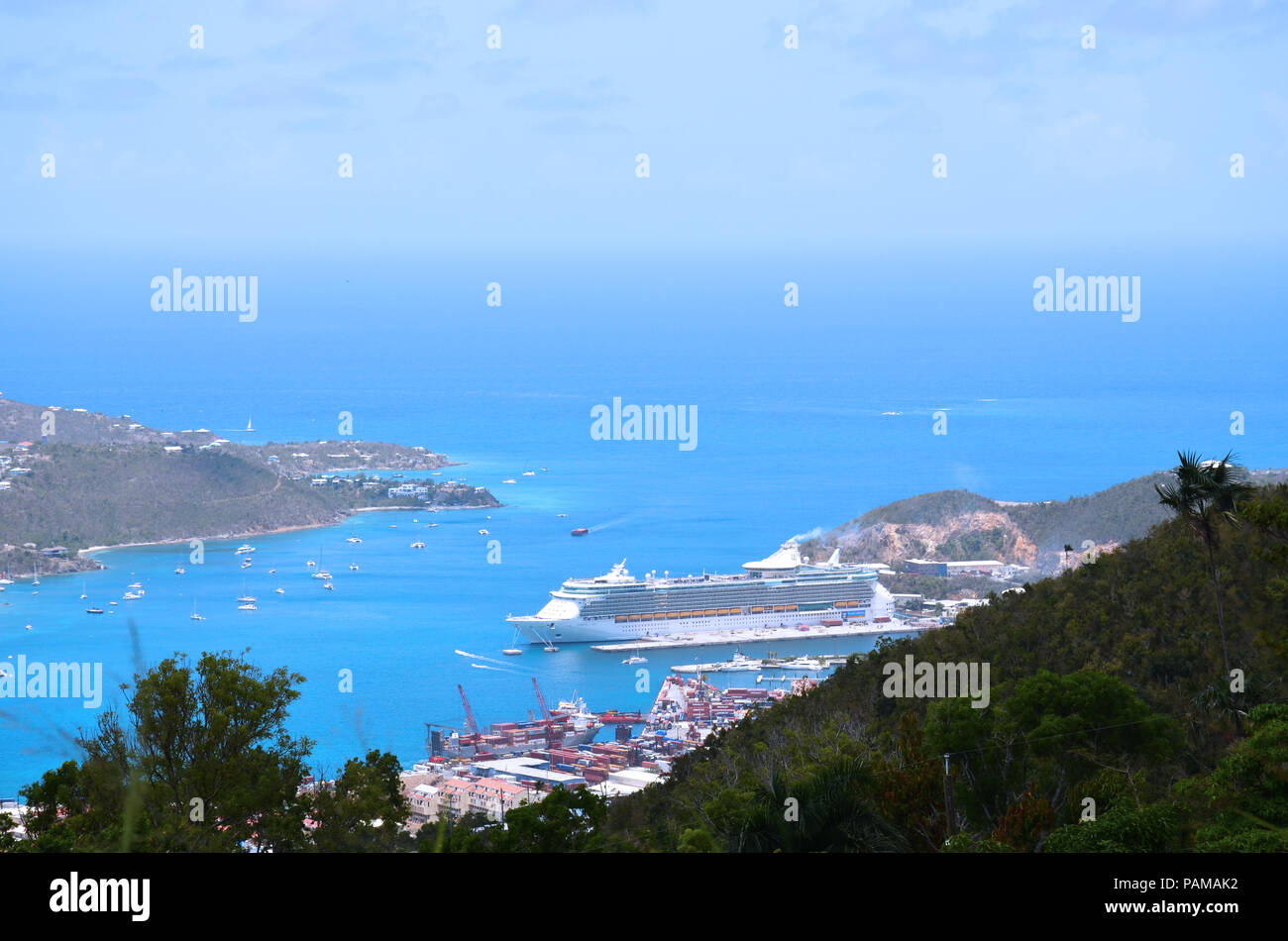 Charlotte Amalie, St. Thomas USVI, the capital of U.S. Virgin Islands Stock Photo