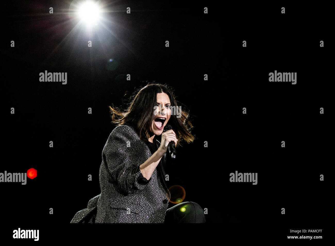 Rome, Italy. 22nd July, 2018. Laura Pausini in concert at the Circo