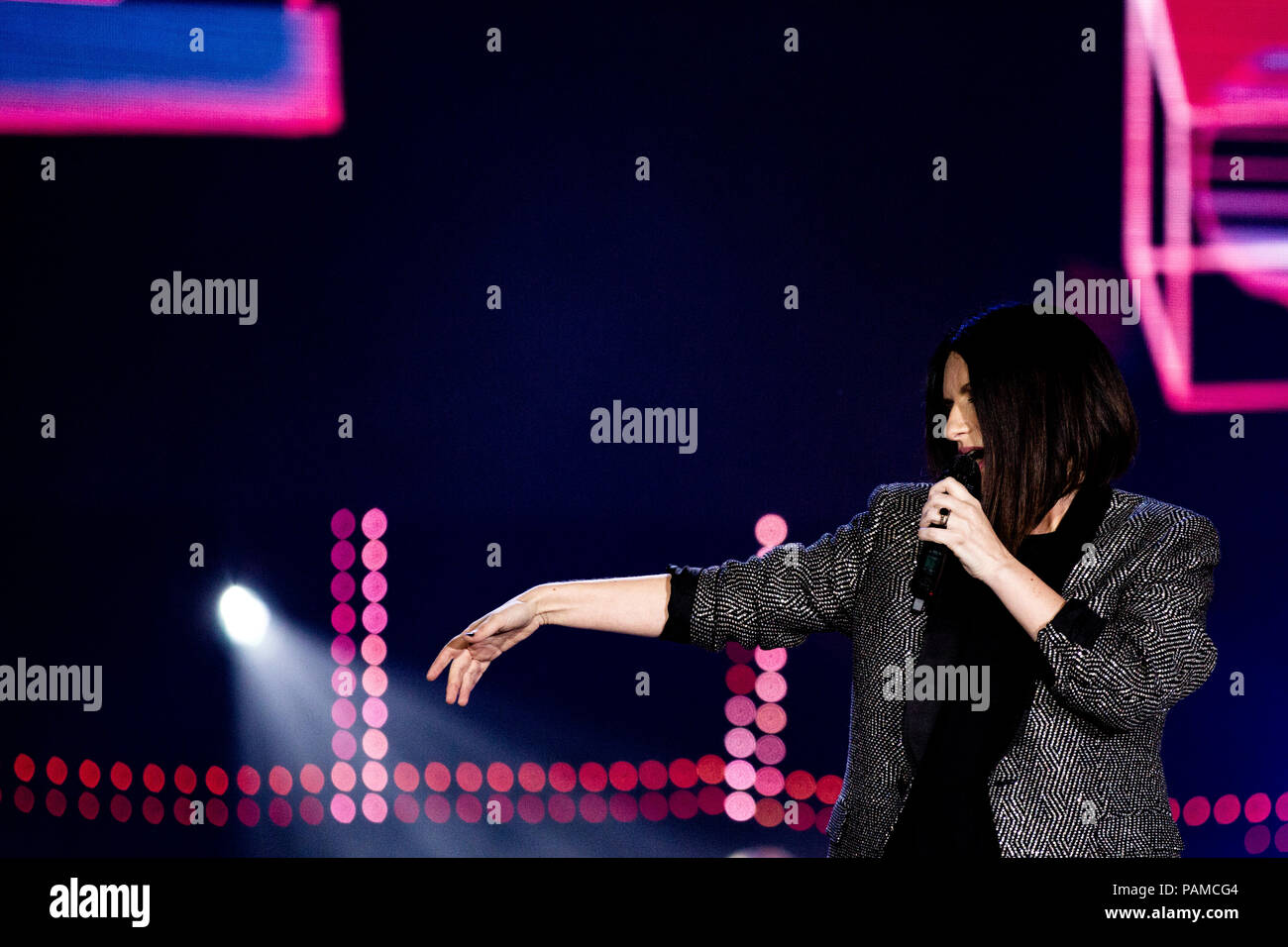 Rome, Italy. 22nd July, 2018. Laura Pausini in concert at the Circo