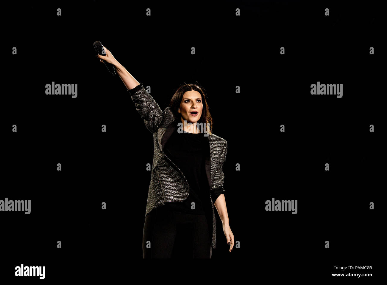Rome, Italy. 22nd July, 2018. Laura Pausini in concert at the Circo