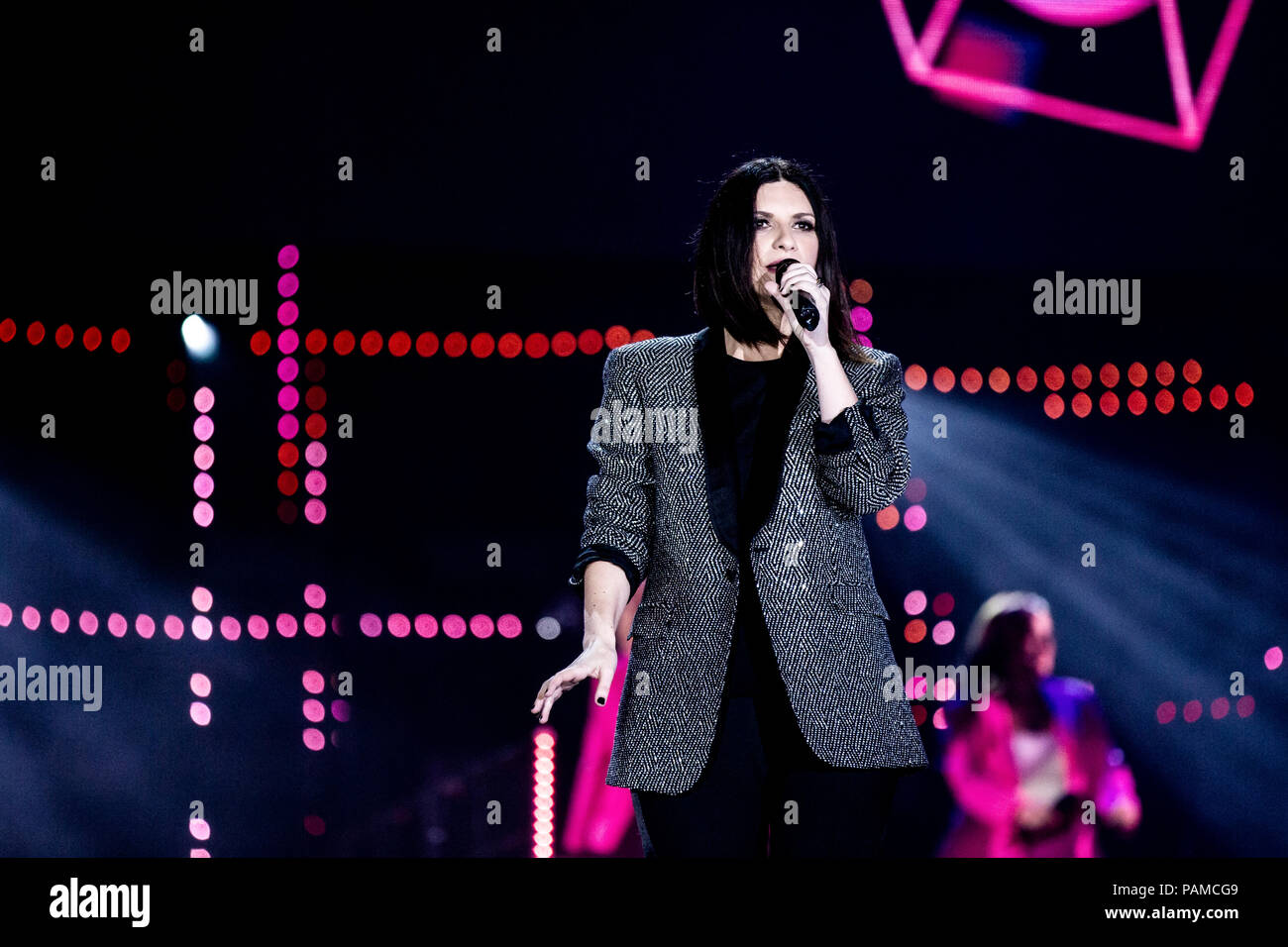 Rome, Italy. 22nd July, 2018. Laura Pausini in concert at the Circo