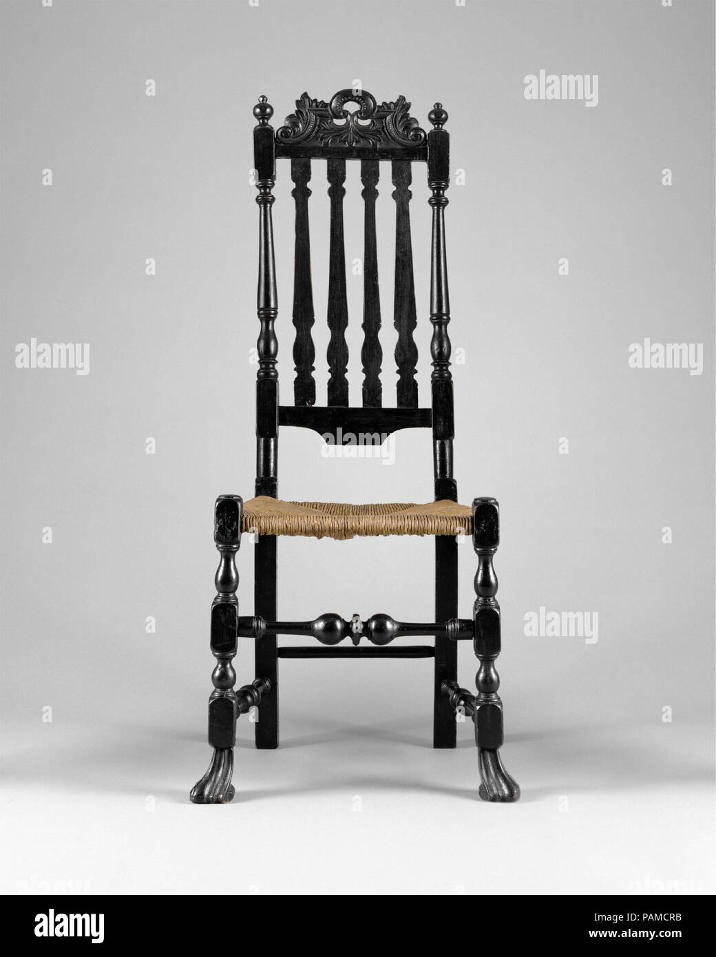 Banister-back chair. Culture: American. Dimensions: 47 1/2 ...