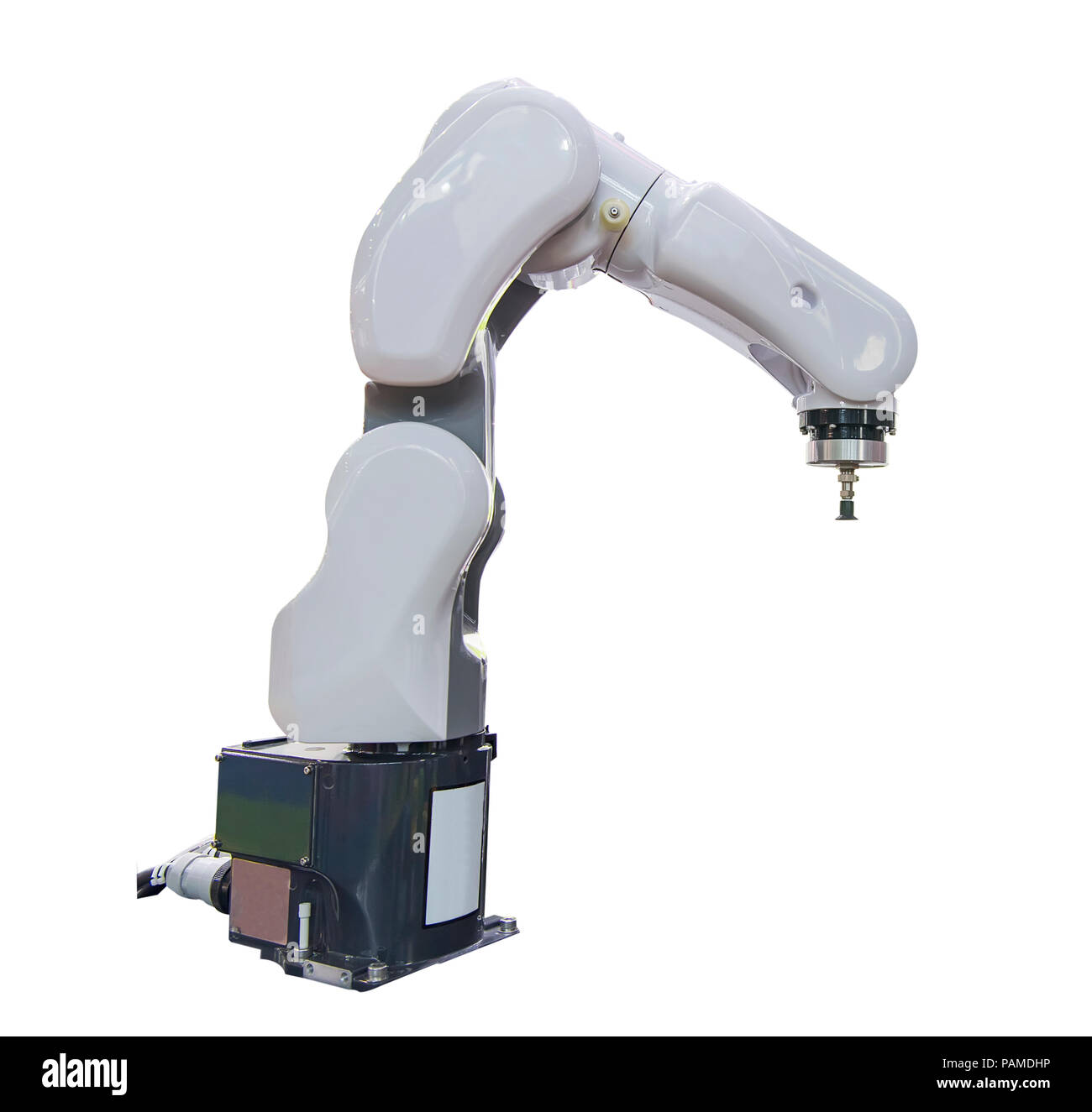 robotic arm for industry isolated on white background Stock Photo - Alamy