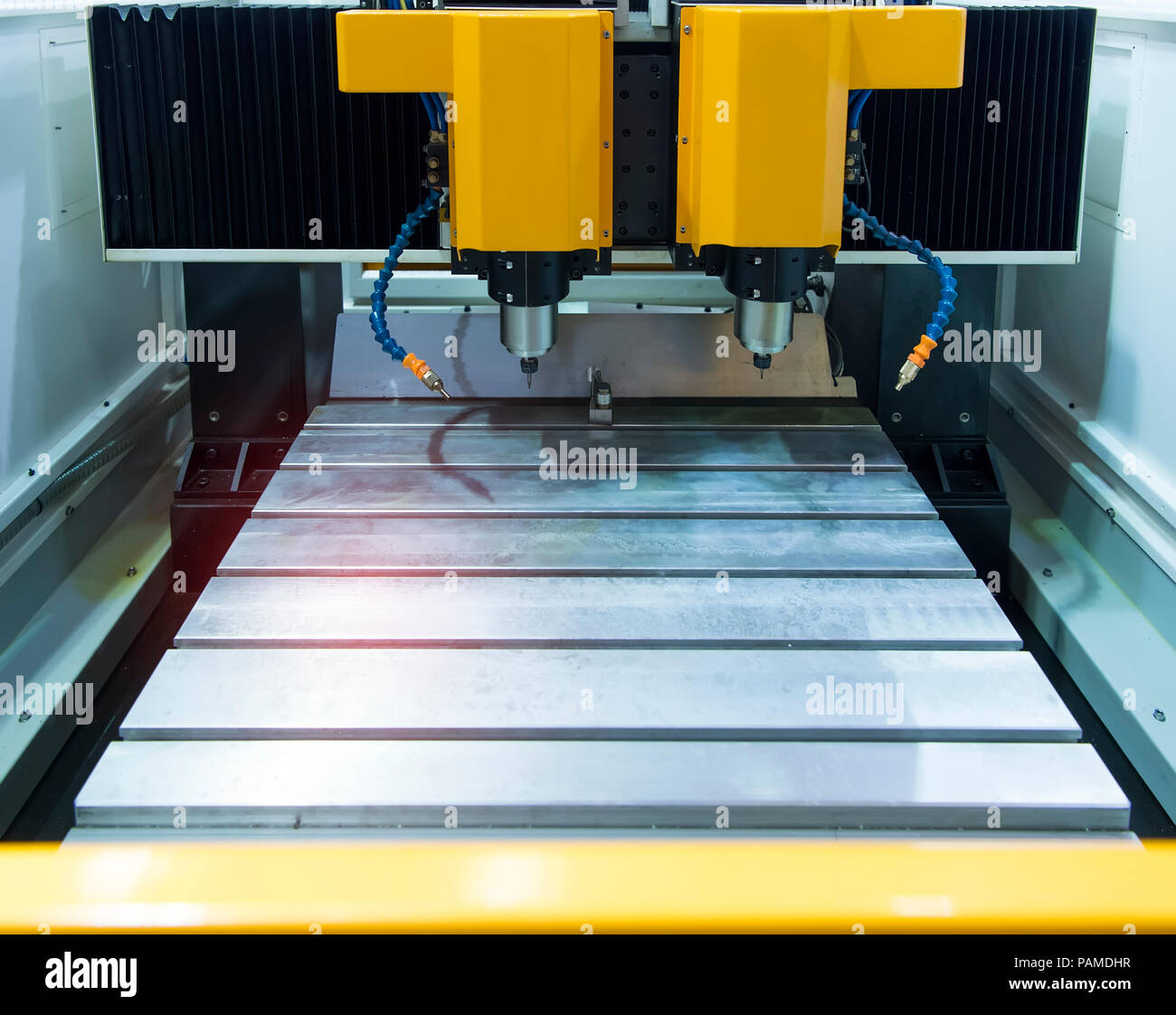 laser cutting machine controller by CNC program Stock Photo Alamy