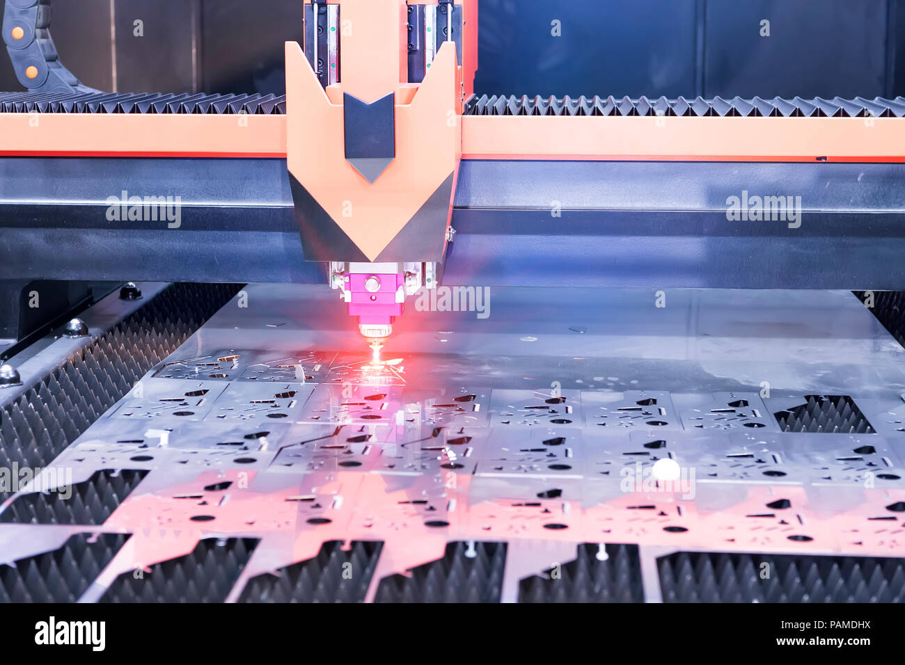 laser cutting machine controller by CNC program Stock Photo - Alamy