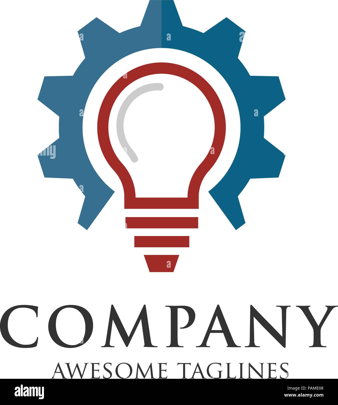 idea gear logo, Light bulb idea icon. Light bulb logo design Stock Vector