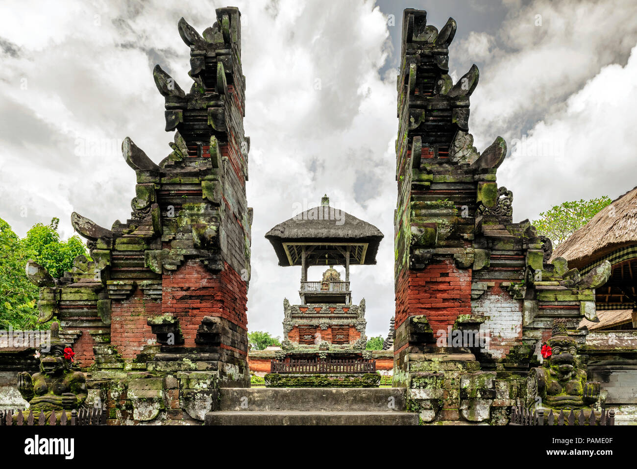 Pura Taman Ayun temple is in the village of Mengwi Badung on Bali, Indonesia.  History of temple is associate with King Of in 1627, It is the place to Stock Photo