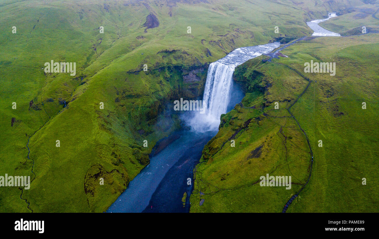 Skógafoss Waterfall, Iceland Stock Photo - Alamy