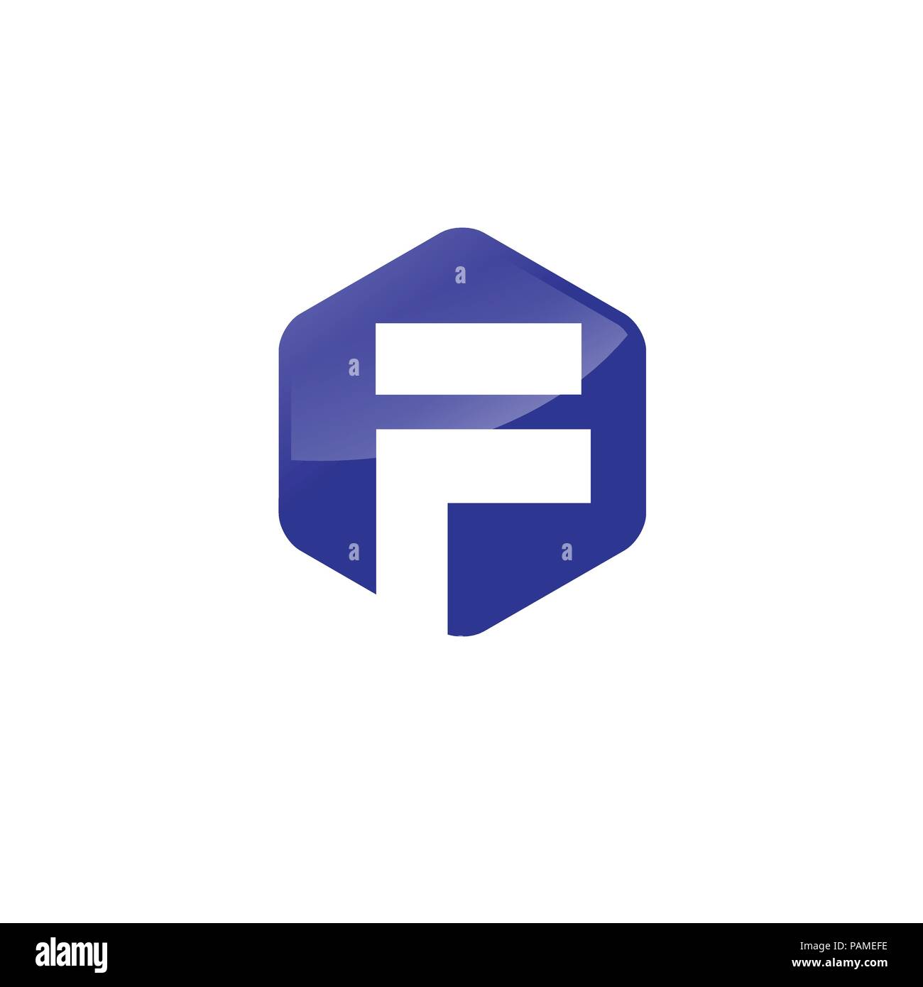 elegant letter f hexagon modern logo concept Stock Vector Image & Art ...