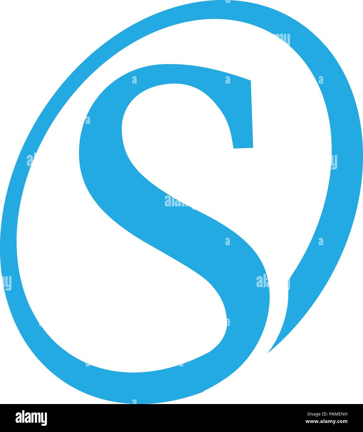 Abstract letter S circle logo, letter S alphabet symbol Vector