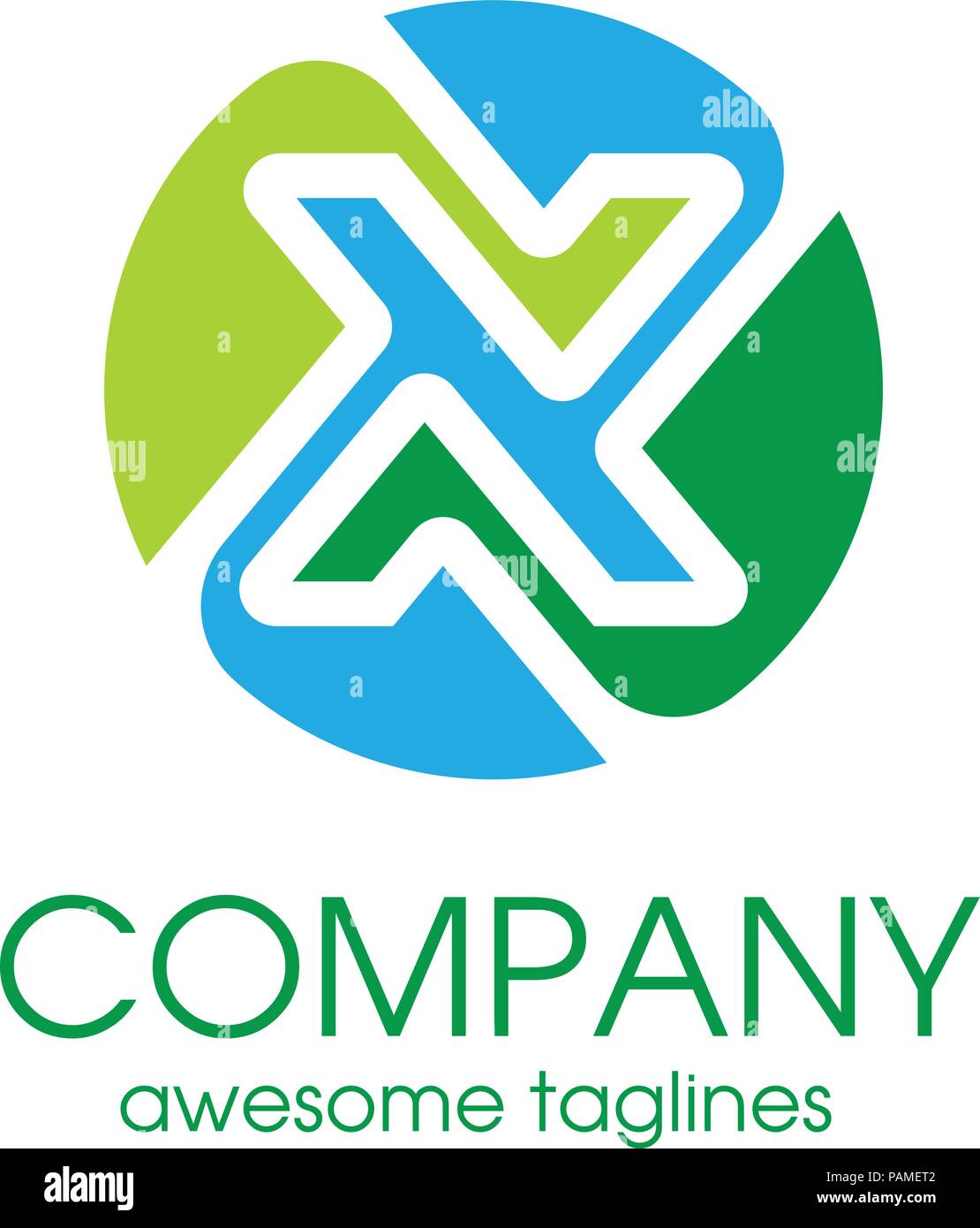 creative letter X logo, Abstract business logo design template, modern ...